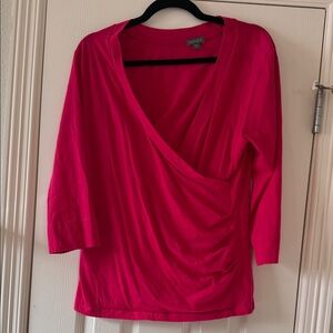 Lilla P Bold Pink Wrap Tee